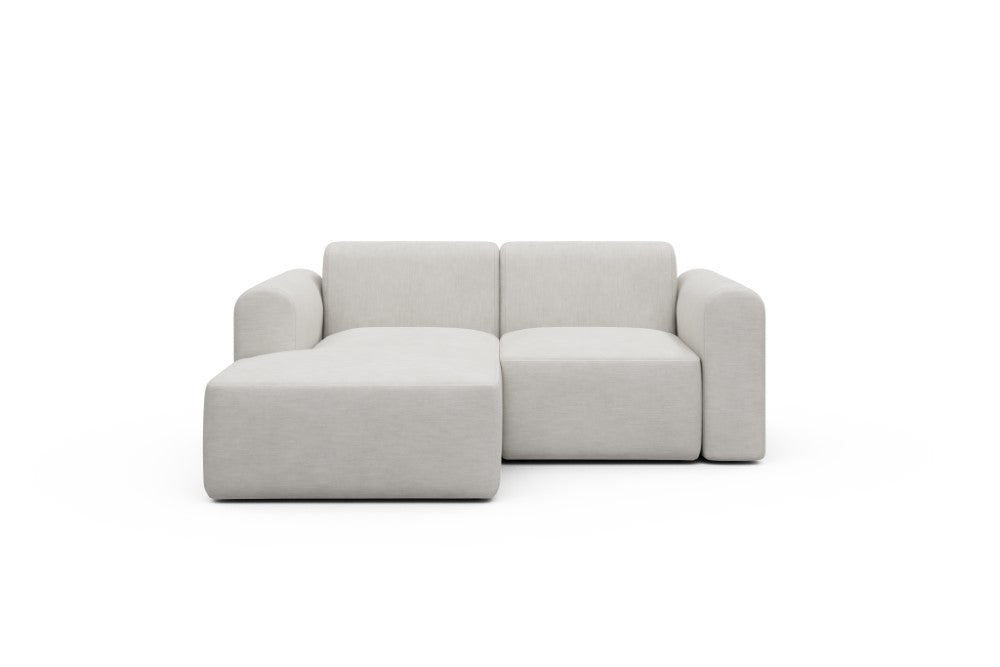 Rund Modular Sofa - Configurations 1 - C1L - 194 x 97 cm - Chaise + 1 Seater - 574 Vivus Dusty Off White