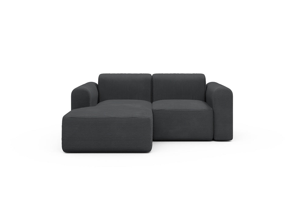 Rund Modular Sofa - Configurations 1 - C1L - 194 x 97 cm - Chaise + 1 Seater - 593 Corduroy Graphite