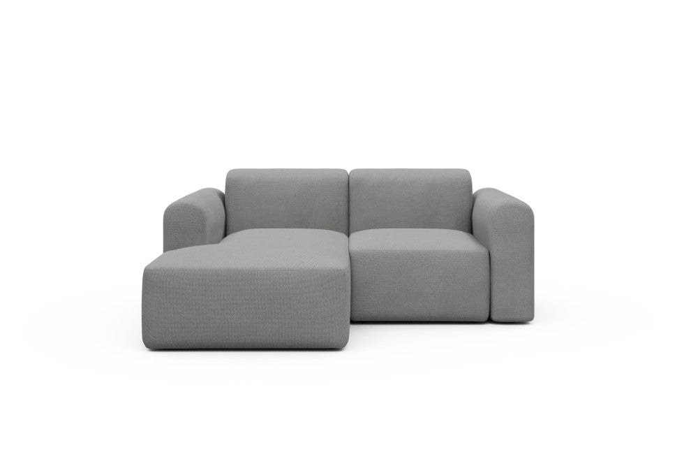 Rund Modular Sofa - Configurations 1 - C1L - 194 x 97 cm - Chaise + 1 Seater - 764 Cura Sand Grey