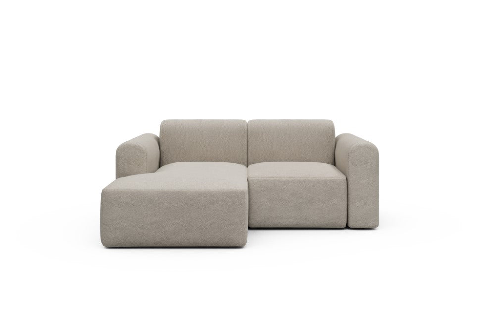 Rund Modular Sofa - Configurations 1 - C1L - 194 x 97 cm - Chaise + 1 Seater - 816 Aivi Lace Beige