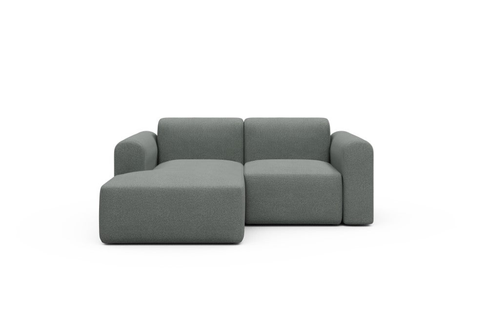 Rund Modular Sofa - Configurations 1 - C1L - 194 x 97 cm - Chaise + 1 Seater - 853 Mahoga Dove Grey