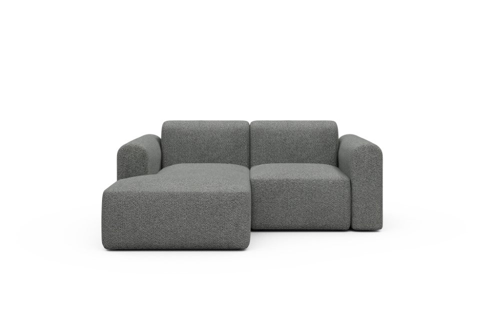 Rund Modular Sofa - Configurations 1 - C1L - 194 x 97 cm - Chaise + 1 Seater - 868 Vanora Warm Grey