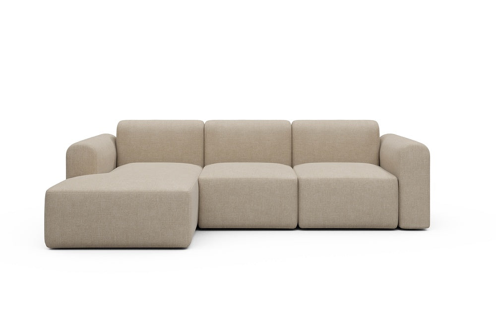Rund Modular Sofa - Configurations 1 - C2L - 194 x 152 cm - 1 Seater + Chaise - 410 Esina Almond Beige