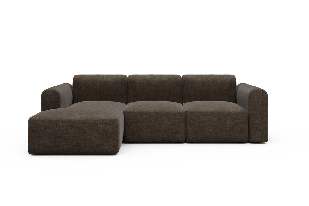 Rund Modular Sofa - Configurations 1 - C2L - 194 x 152 cm - 1 Seater + Chaise - 411 Esina Cedar Brown