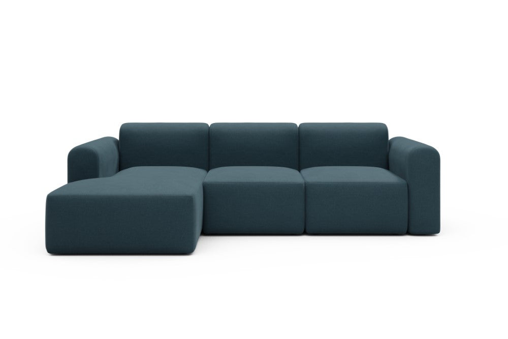 Rund Modular Sofa - Configurations 1 - C2L - 194 x 152 cm - 1 Seater + Chaise - 443 Satya Deep Blue