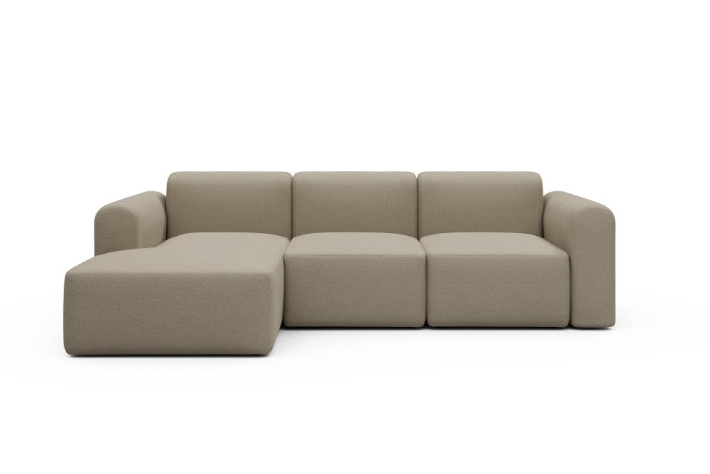 Rund Modular Sofa - Configurations 1 - C2L - 194 x 152 cm - 1 Seater + Chaise - 445 Satya Natural Biege