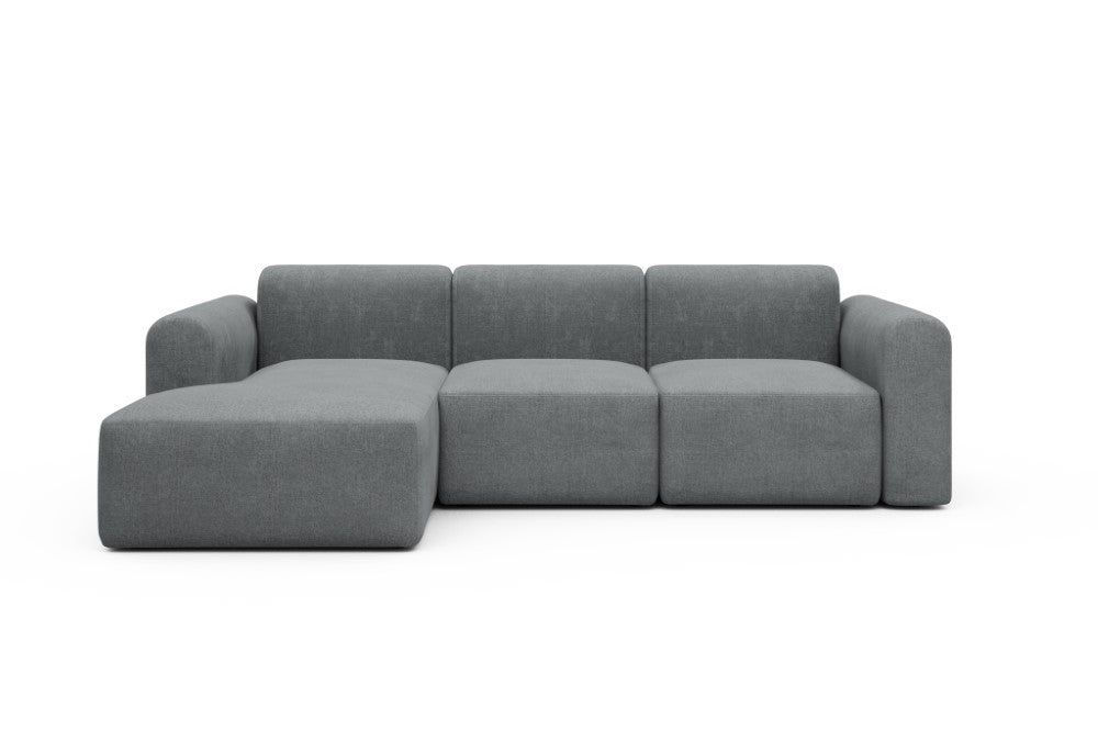 Rund Modular Sofa - Configurations 1 - C2L - 194 x 152 cm - 1 Seater + Chaise - 495 Casone Gravel Grey