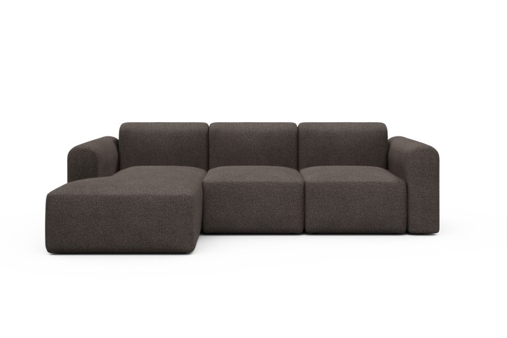 Rund Modular Sofa - Configurations 1 - C2L - 194 x 152 cm - 1 Seater + Chaise - 530 Bouclé Taupe