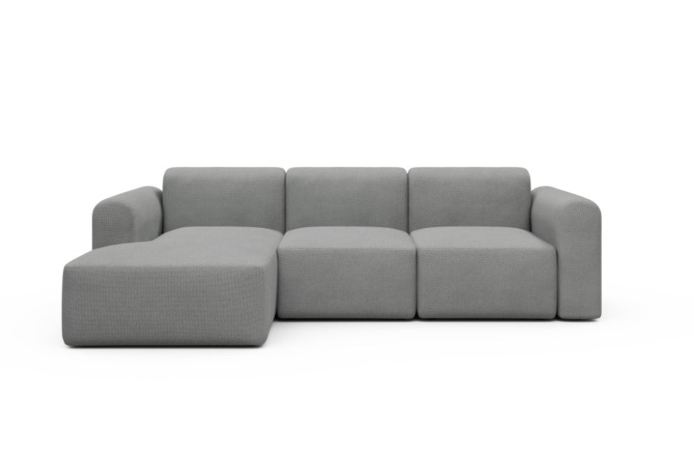 Rund Modular Sofa - Configurations 1 - C2L - 194 x 152 cm - 1 Seater + Chaise - 764 Cura Sand Grey