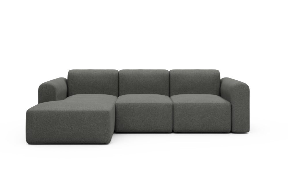 Rund Modular Sofa - Configurations 1 - C2L - 194 x 152 cm - 1 Seater + Chaise - 852 Mahoga Seal Grey