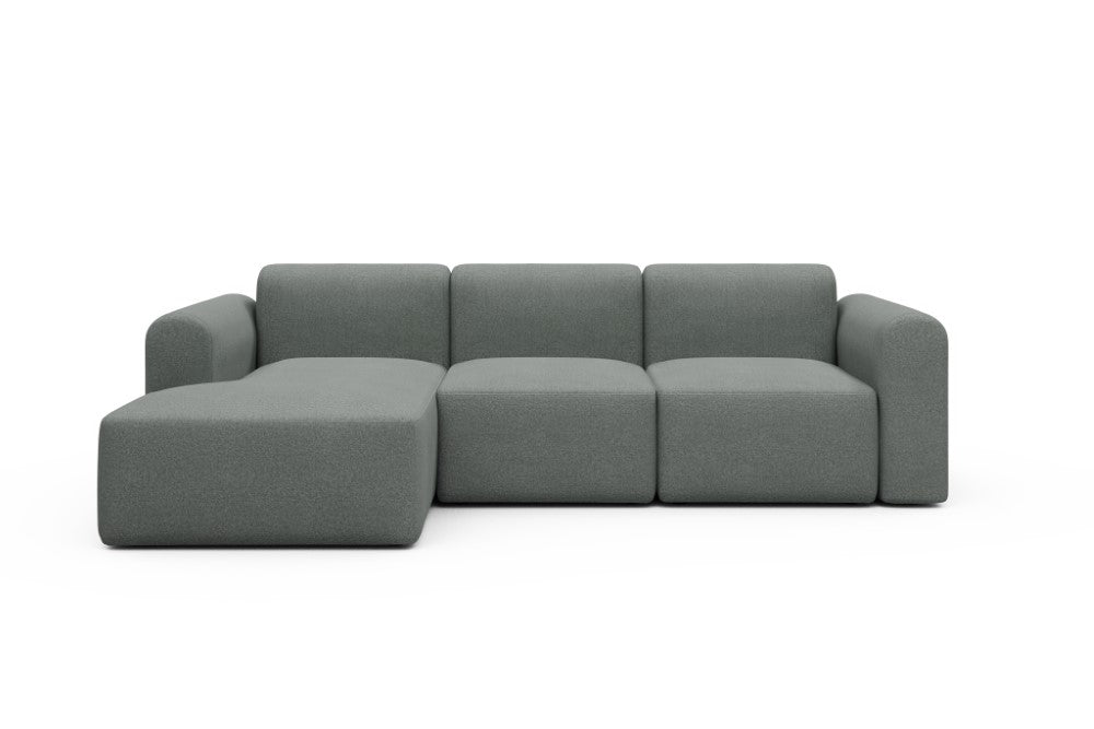 Rund Modular Sofa - Configurations 1 - C2L - 194 x 152 cm - 1 Seater + Chaise - 853 Mahoga Dove Grey