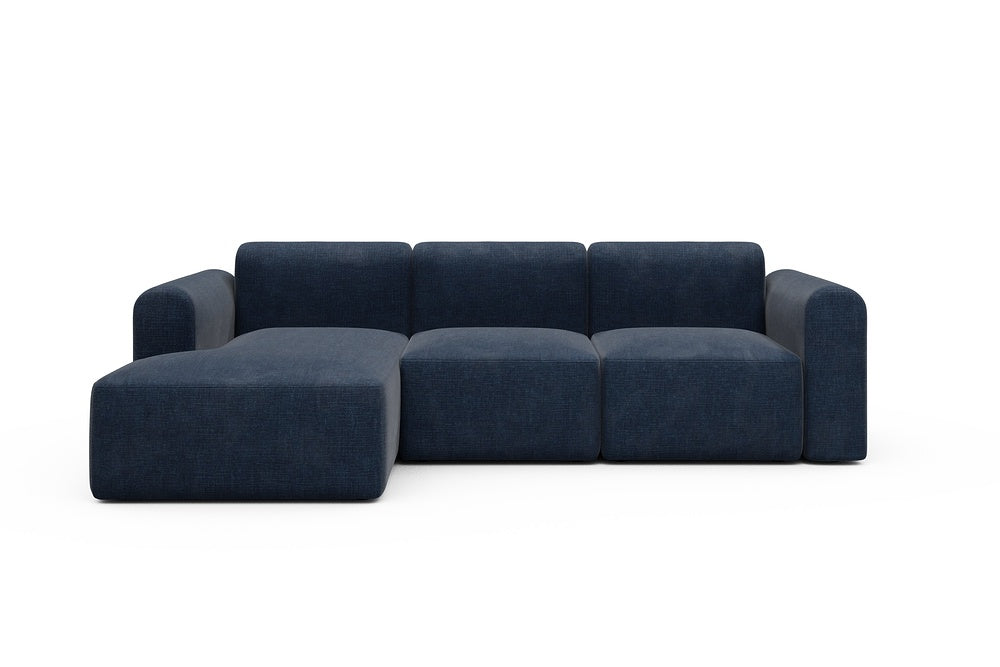Rund Modular Sofa - Configurations 1 - C3L - 194 x 152 cm - Chaise + 2 Seater - 414 Esina Indigo Blue