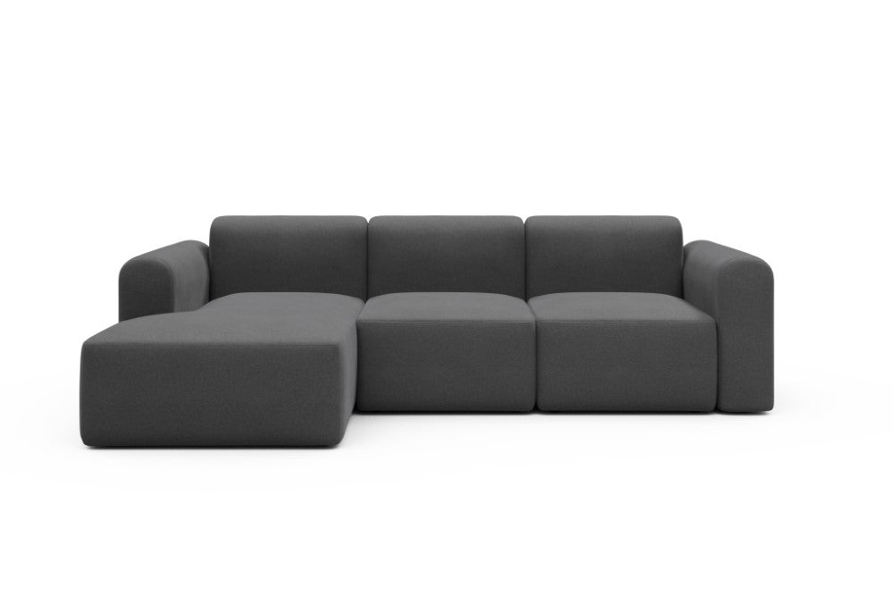 Rund Modular Sofa - Configurations 1 - C3L - 194 x 152 cm - Chaise + 2 Seater - 441 Satya Warm Zinc