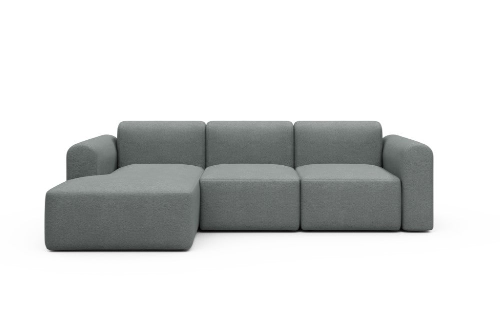 Rund Modular Sofa - Configurations 1 - C3L - 194 x 152 cm - Chaise + 2 Seater - 485 Denari Soft Grey