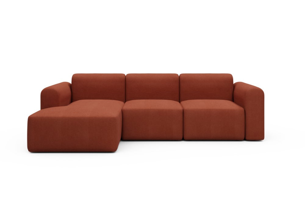 Rund Modular Sofa - Configurations 1 - C3L - 194 x 152 cm - Chaise + 2 Seater - 581 Argus Rust