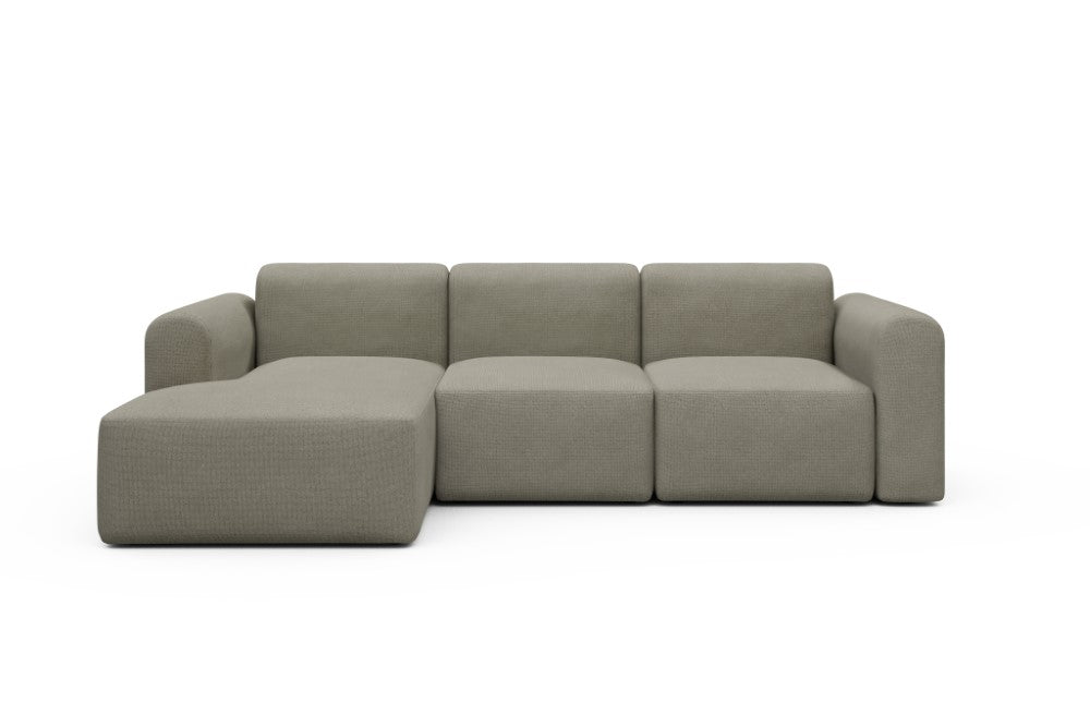 Rund Modular Sofa - Configurations 1 - C3L - 194 x 152 cm - Chaise + 2 Seater - 765 Cura Oat