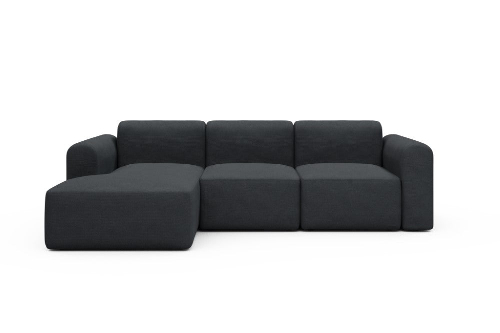 Rund Modular Sofa - Configurations 1 - C3L - 194 x 152 cm - Chaise + 2 Seater - 766 Cura Anthracite