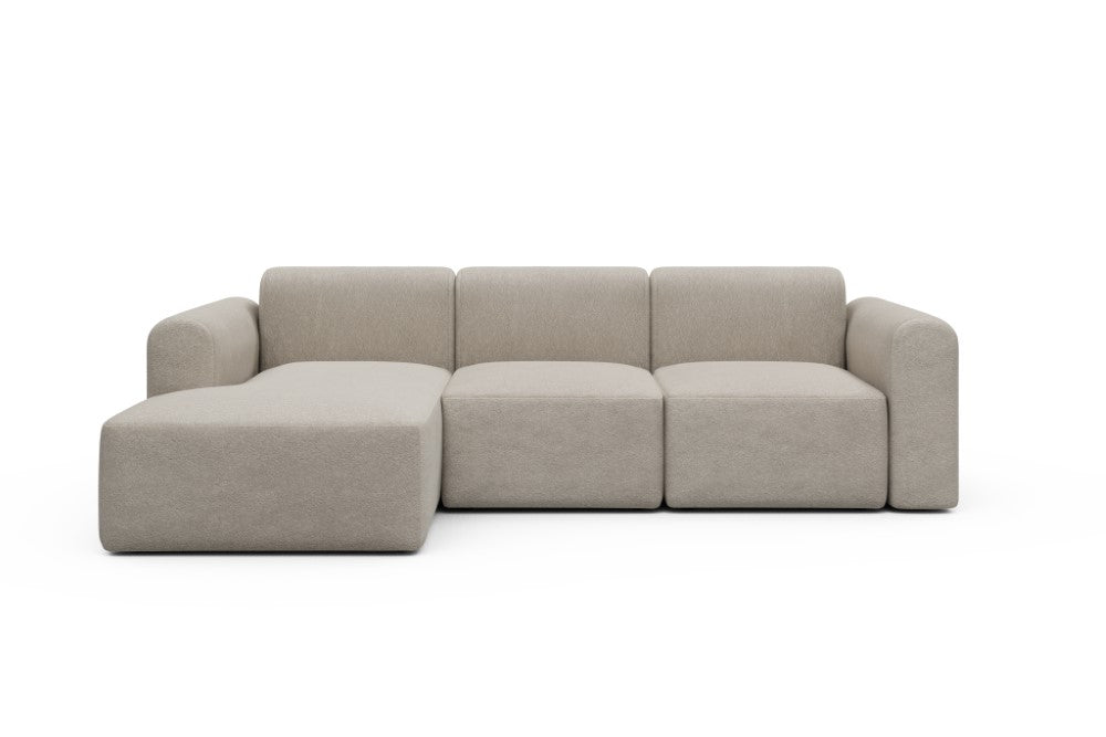 Rund Modular Sofa - Configurations 1 - C3L - 194 x 152 cm - Chaise + 2 Seater - 816 Aivi Lace Beige