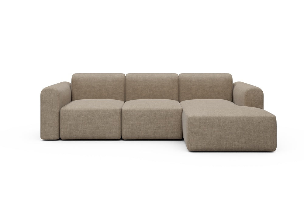Rund Modular Sofa - Configurations 1 - C4L - 266 x 152 cm - 2 Seater + Chaise - 417 Esina Mocha