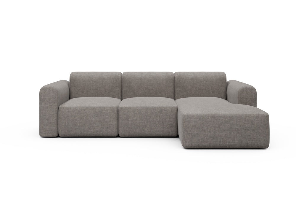 Rund Modular Sofa - Configurations 1 - C4L - 266 x 152 cm - 2 Seater + Chaise - 418 Esina Truffle