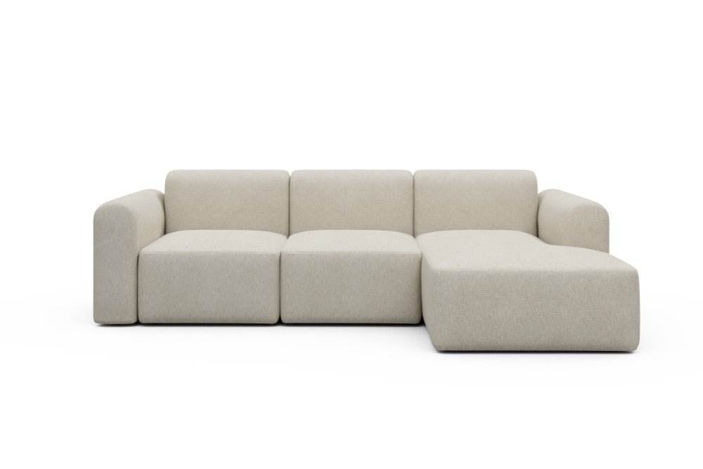 Rund Modular Sofa - Configurations 1 - C4L - 266 x 152 cm - 2 Seater + Chaise - 584 Argus Natural