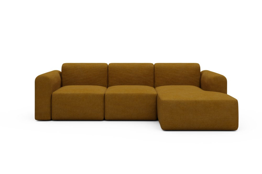 Rund Modular Sofa - Configurations 1 - C4L - 266 x 152 cm - 2 Seater + Chaise - 767 Cura Apricot