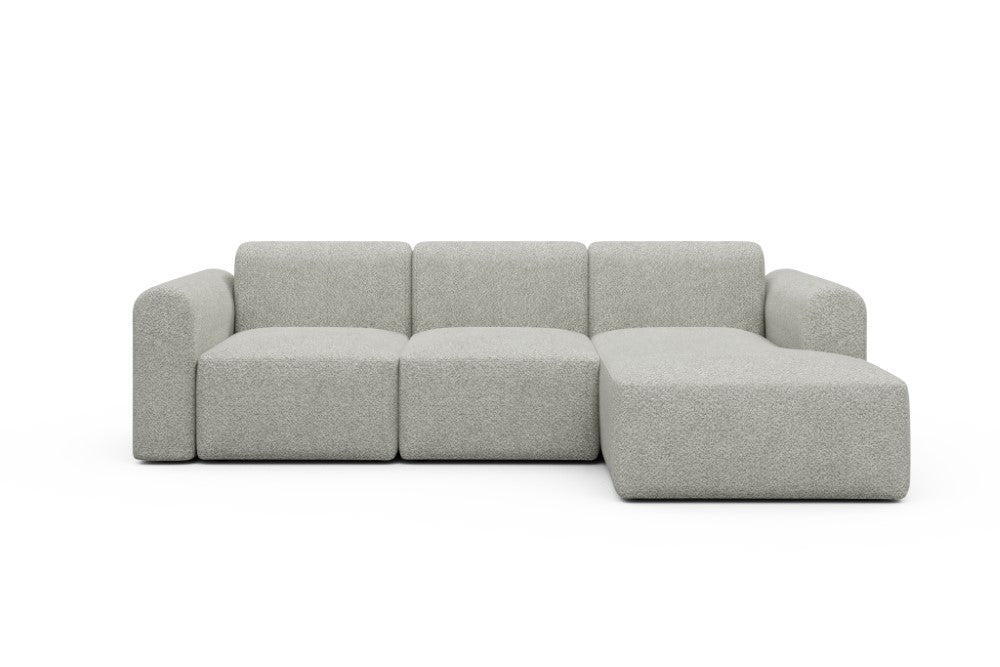 Rund Modular Sofa - Configurations 1 - C4L - 266 x 152 cm - 2 Seater + Chaise - 867 Vanora Warm Sand