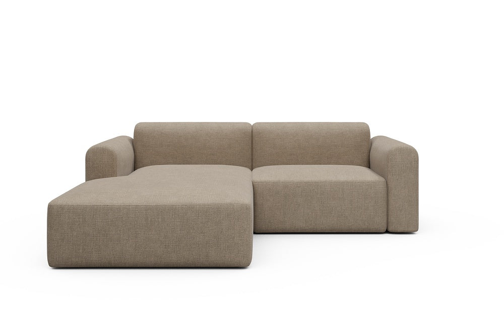 Rund Modular Sofa - Configurations 1 - D1L - 240 x 188 cm - Chaise + 1,5 Seater - 417 Esina Mocha