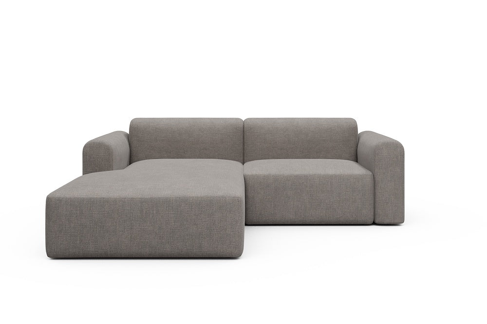 Rund Modular Sofa - Configurations 1 - D1L - 240 x 188 cm - Chaise + 1,5 Seater - 418 Esina Truffle