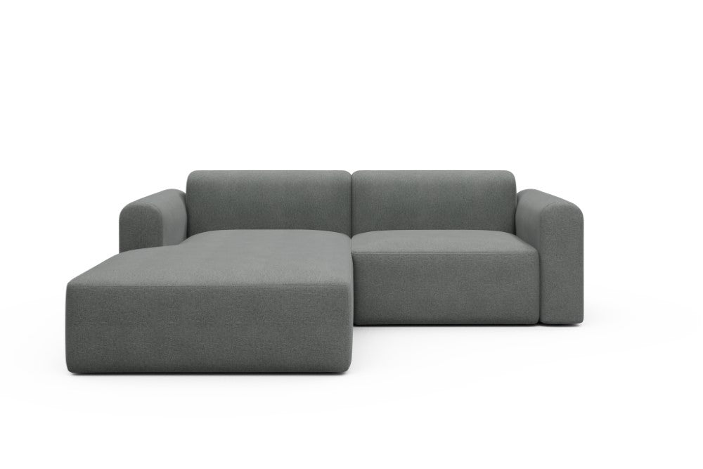 Rund Modular Sofa - Configurations 1 - D1L - 240 x 188 cm - Chaise + 1,5 Seater - 440 Satya Steel Grey