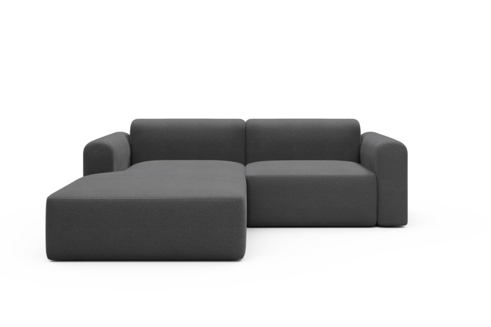 Rund Modular Sofa - Configurations 1 - D1L - 240 x 188 cm - Chaise + 1,5 Seater - 441 Satya Warm Zinc