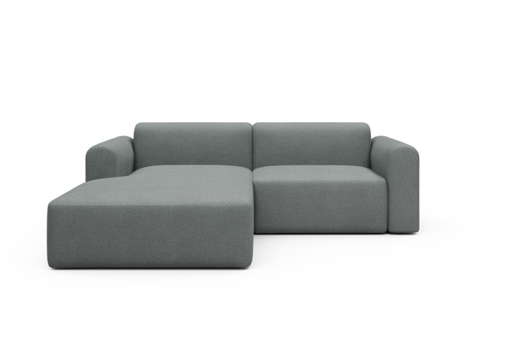 Rund Modular Sofa - Configurations 1 - D1L - 240 x 188 cm - Chaise + 1,5 Seater - 485 Denari Soft Grey