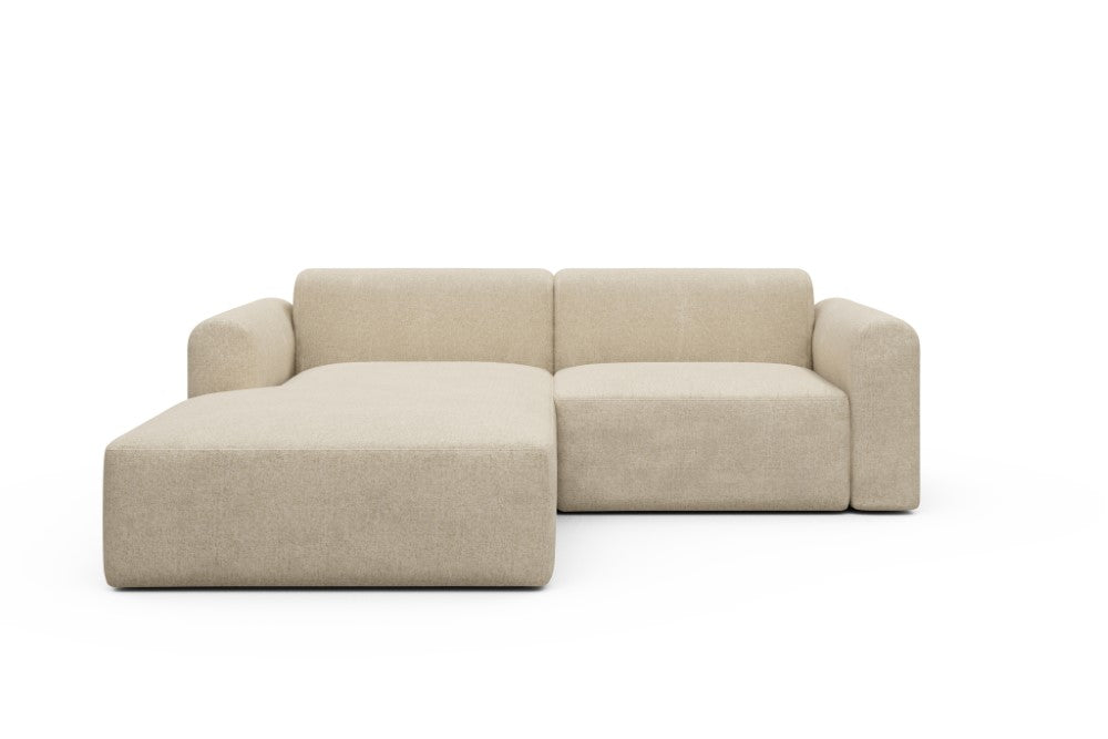 Rund Modular Sofa - Configurations 1 - D1L - 240 x 188 cm - Chaise + 1,5 Seater - 496 Casone Natural Beigie