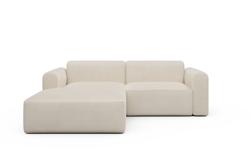 Rund Modular Sofa - Configurations 1 - D1L - 240 x 188 cm - Chaise + 1,5 Seater - 594 Corduroy Ivory