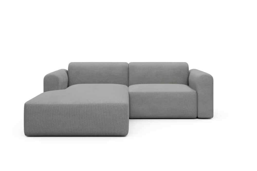 Rund Modular Sofa - Configurations 1 - D1L - 240 x 188 cm - Chaise + 1,5 Seater - 764 Cura Sand Grey