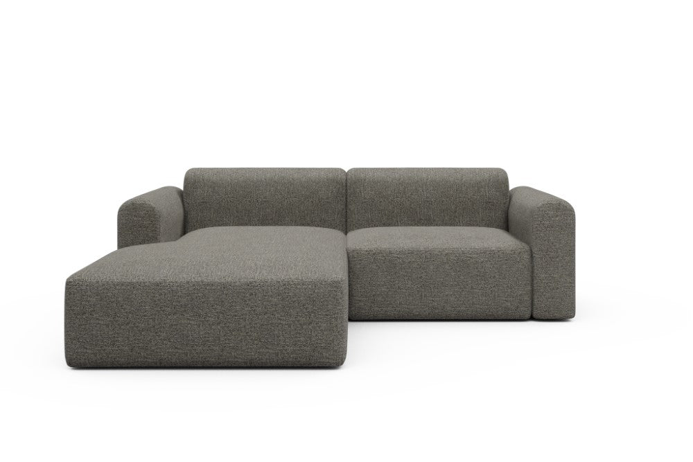 Rund Modular Sofa - Configurations 1 - D1L - 240 x 188 cm - Chaise + 1,5 Seater - 771 Carreno Sepia Brown