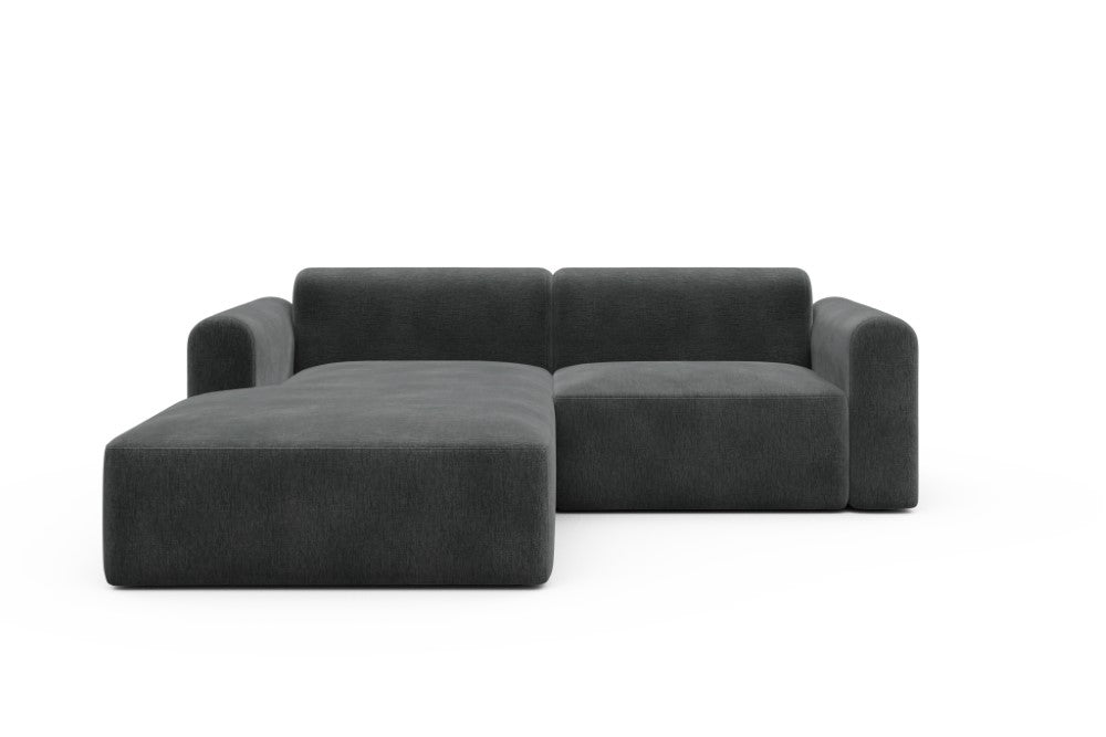 Rund Modular Sofa - Configurations 1 - D1L - 240 x 188 cm - Chaise + 1,5 Seater - 811 Smooth Deep Warm Grey