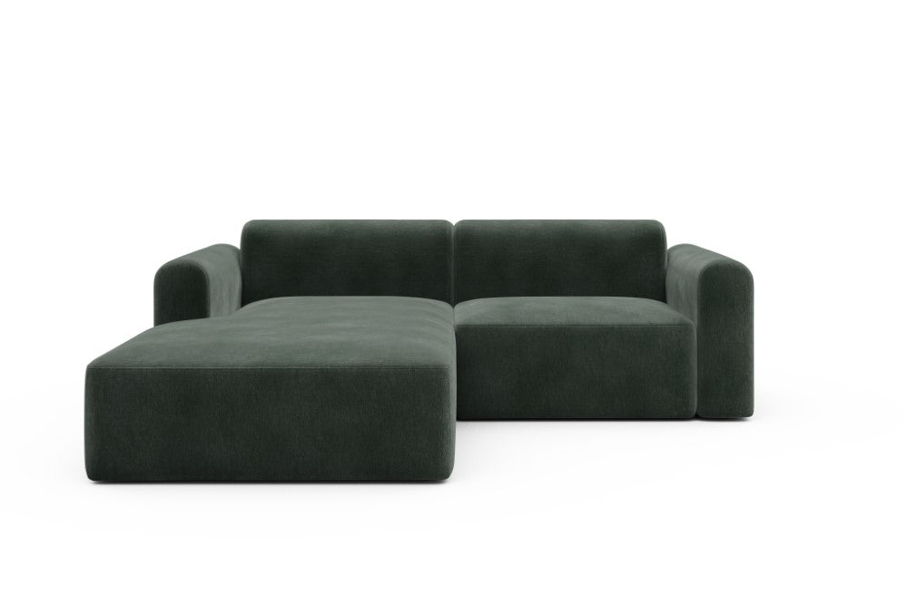 Rund Modular Sofa - Configurations 1 - D1L - 240 x 188 cm - Chaise + 1,5 Seater - 814 Smooth Laural Green