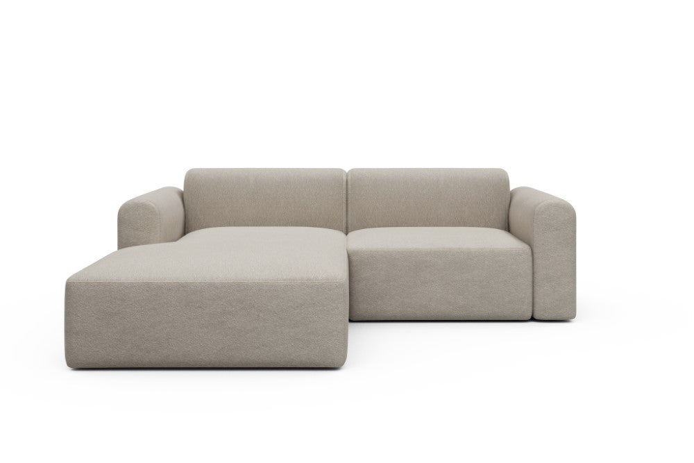 Rund Modular Sofa - Configurations 1 - D1L - 240 x 188 cm - Chaise + 1,5 Seater - 816 Aivi Lace Beige