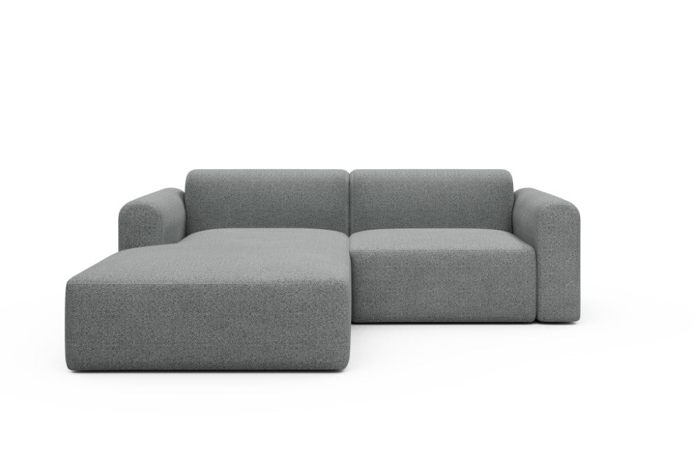Rund Modular Sofa - Configurations 1 - D1L - 240 x 188 cm - Chaise + 1,5 Seater - 819 Aivi Gravel Grey