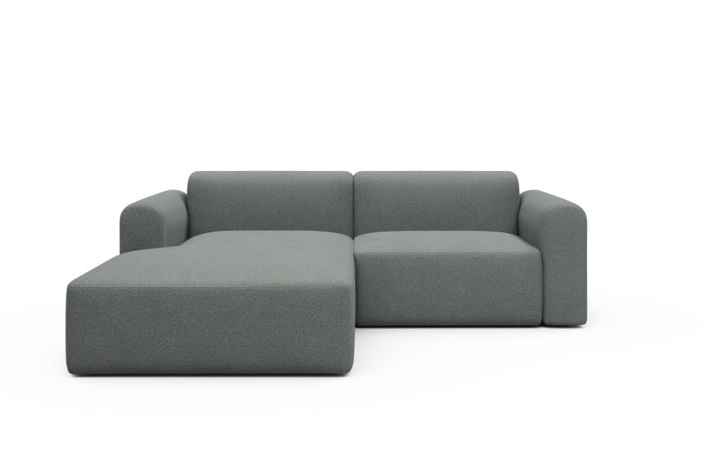Rund Modular Sofa - Configurations 1 - D1L - 240 x 188 cm - Chaise + 1,5 Seater - 853 Mahoga Dove Grey