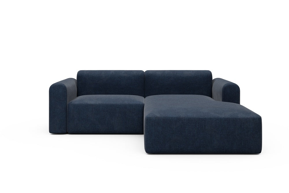 Rund Modular Sofa - Configurations 1 - D2L - 240 x 188 cm - 1,5 Seater + Chaise - 414 Esina Indigo Blue