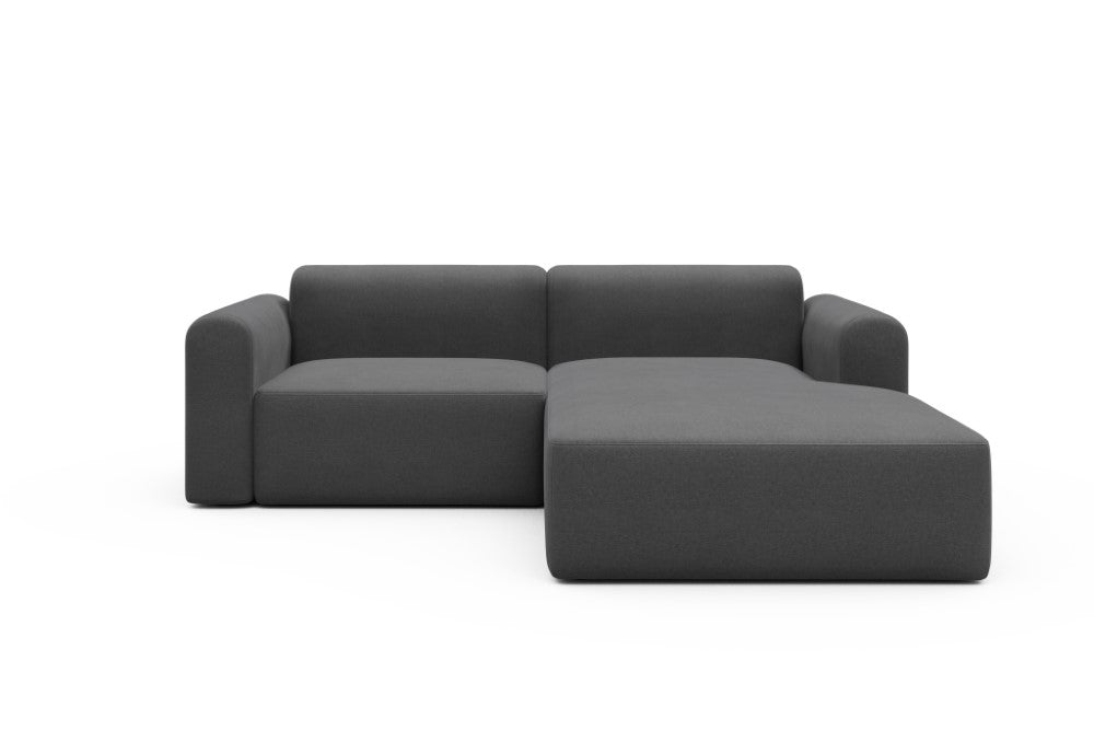 Rund Modular Sofa - Configurations 1 - D2L - 240 x 188 cm - 1,5 Seater + Chaise - 441 Satya Warm Zinc