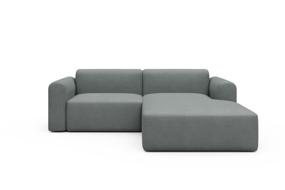 Rund Modular Sofa - Configurations 1 - D2L - 240 x 188 cm - 1,5 Seater + Chaise - 485 Denari Soft Grey