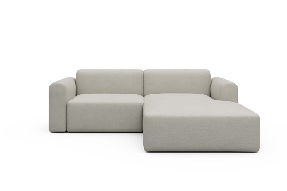 Rund Modular Sofa - Configurations 1 - D2L - 240 x 188 cm - 1,5 Seater + Chaise - 487 Denari Clean Beige
