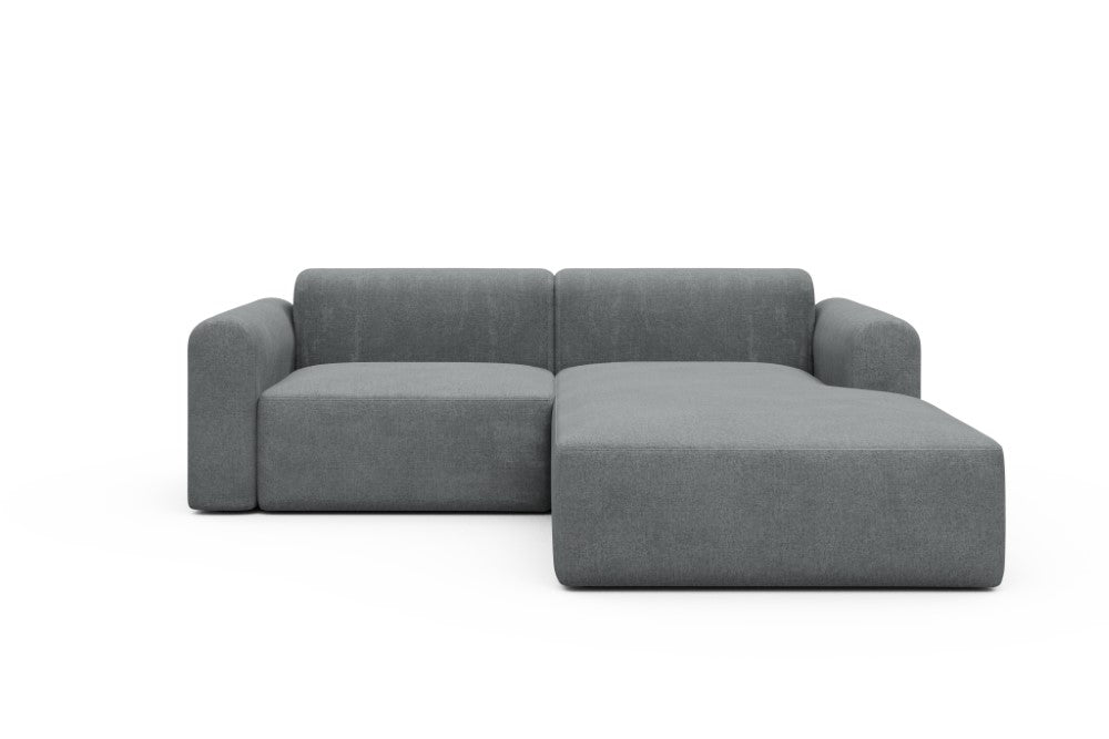 Rund Modular Sofa - Configurations 1 - D2L - 240 x 188 cm - 1,5 Seater + Chaise - 495 Casone Gravel Grey