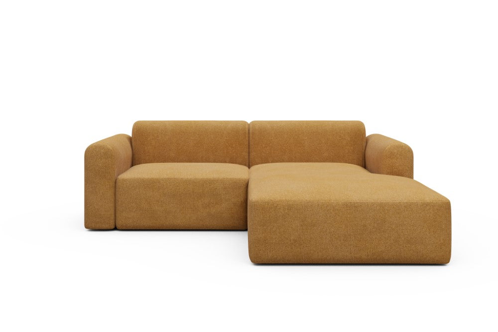 Rund Modular Sofa - Configurations 1 - D2L - 240 x 188 cm - 1,5 Seater + Chaise - 497 Casone Warm Yellow