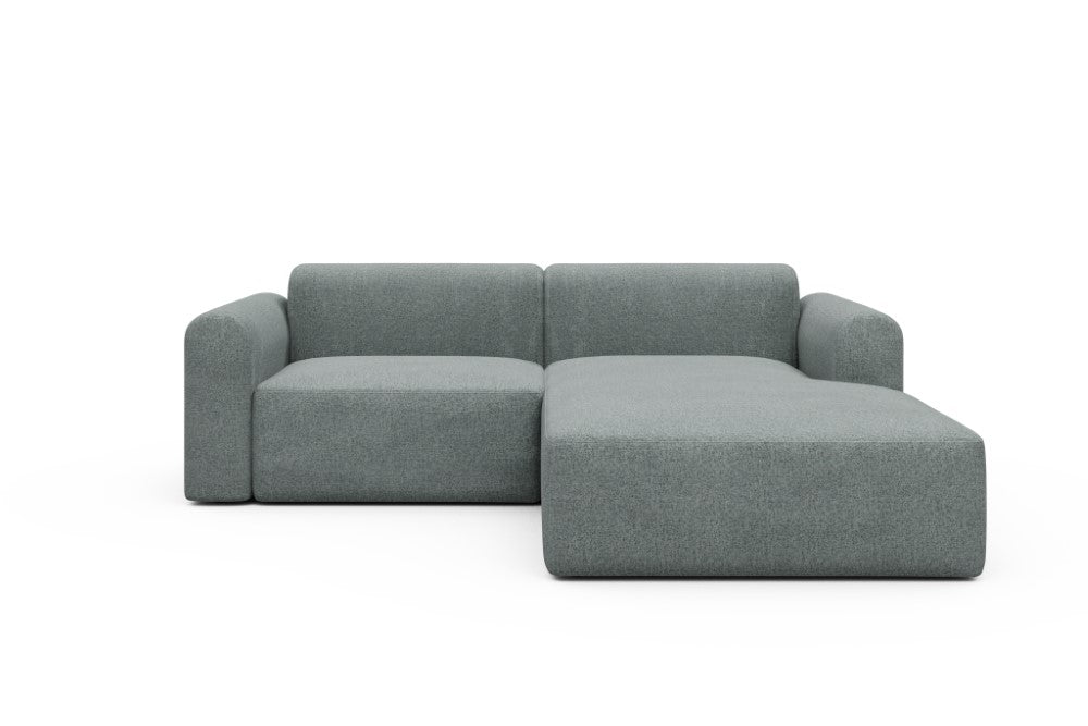 Rund Modular Sofa - Configurations 1 - D2L - 240 x 188 cm - 1,5 Seater + Chaise - 499 Casone Light mixed Green