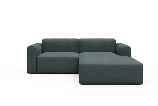 Rund Modular Sofa - Configurations 1 - D2L - 240 x 188 cm - 1,5 Seater + Chaise - 573 Vivus Dusty Blue