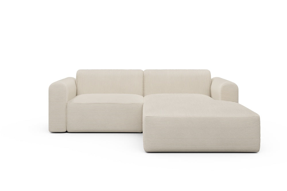 Rund Modular Sofa - Configurations 1 - D2L - 240 x 188 cm - 1,5 Seater + Chaise - 594 Corduroy Ivory